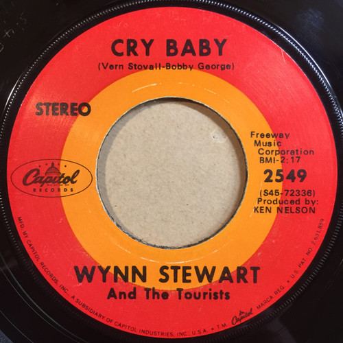 Wynn Stewart And The Tourists (2) - Cry Baby (7", Single)