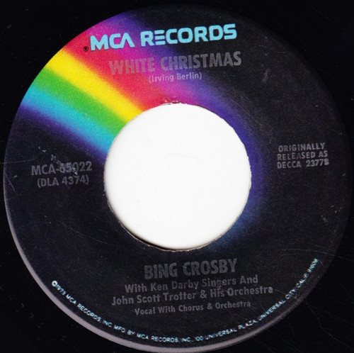 Bing Crosby - White Christmas / God Rest Ye Merry Gentlemen (7", Single, RE)
