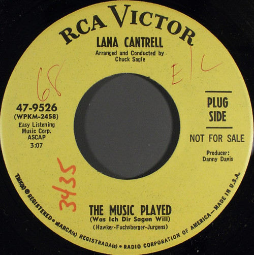 Lana Cantrell - The Music Played (Was Ich Dir Sagen Will) (7", Promo)