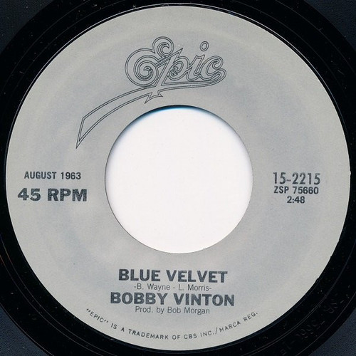 Bobby Vinton - Blue Velvet / Blue On Blue (7", Single, RE, Styrene)