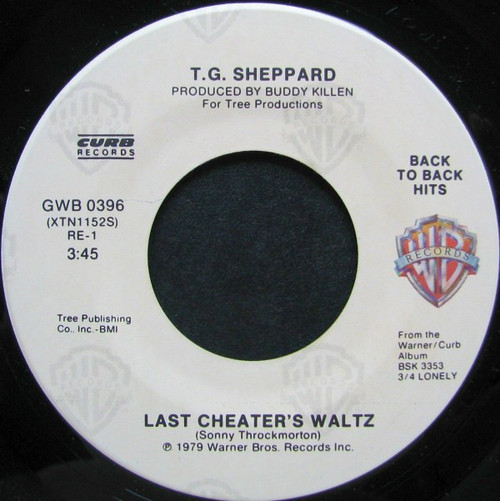 T.G. Sheppard - Last Cheater's Waltz / I'll Be Coming Back For More (7")