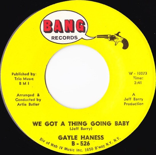 Gayle Haness* - We Got A Thing Going Baby (7")