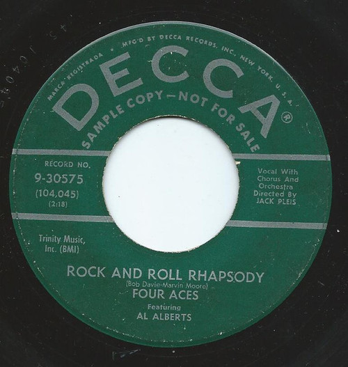 Four Aces* - Rock And Roll Rhapsody / I Wish I May, I Wish I Might (7", Promo, Glo)