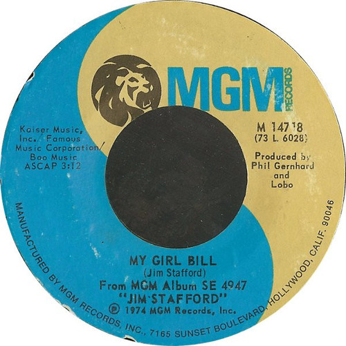 Jim Stafford - My Girl Bill - MGM Records - M 14718 - 7", Single 1113379986