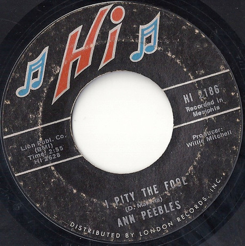 Ann Peebles - I Pity The Fool (7", Single, Styrene)