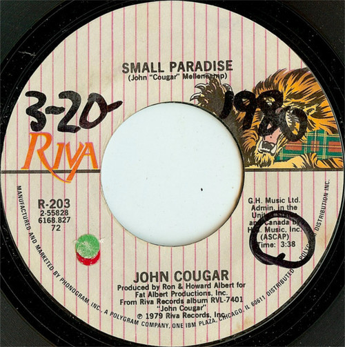 John Cougar* - Small Paradise (7")