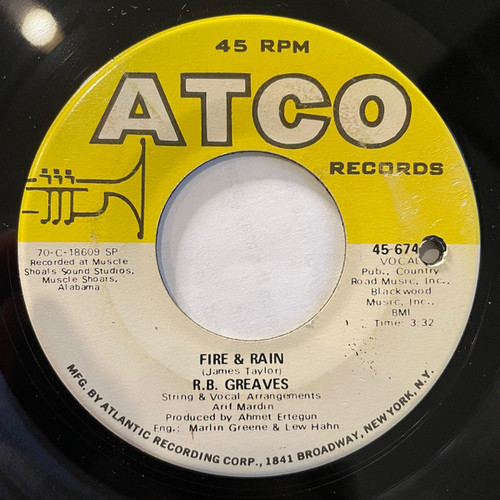 R.B. Greaves - Fire & Rain (7", Spe)