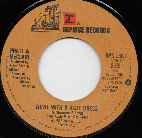Pratt & McClain - Devil With A Blue Dress / Tonight We're Gonna Fall In Love (7", Single)