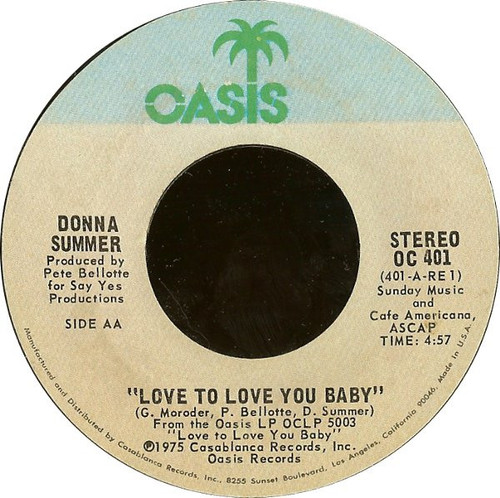 Donna Summer - Love To Love You Baby (7", Single, Ter)