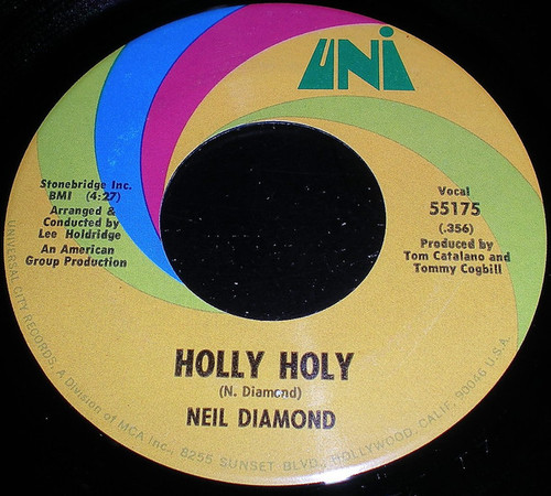 Neil Diamond - Holly Holy (7", Single, Pin)