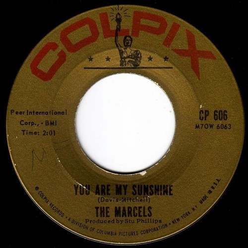The Marcels - You Are My Sunshine (7", Single)