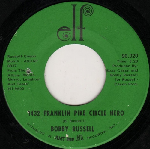 Bobby Russell - 1432 Franklin Pike Circle Hero - Elf - 90020 - 7", Single 1115277548