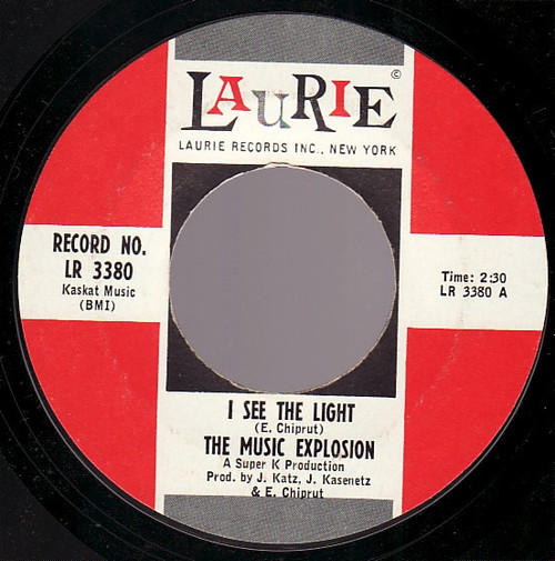 The Music Explosion - I See The Light / Little Bit O'Soul - Laurie Records - LR 3380 - 7", Single, Styrene, Ter 1115310550