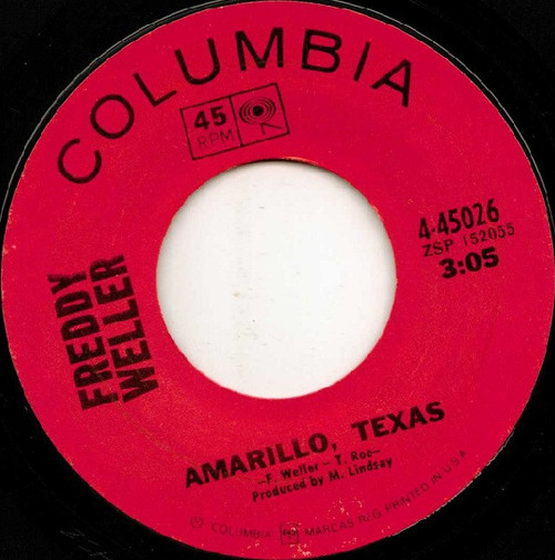 Freddy Weller - Amarillo, Texas / Down In The Boondocks (7", Single)