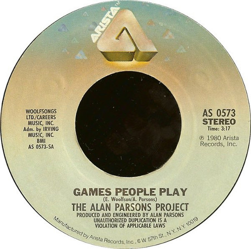The Alan Parsons Project - Games People Play - Arista - AS 0573 - 7", Single, Pit 1115318246