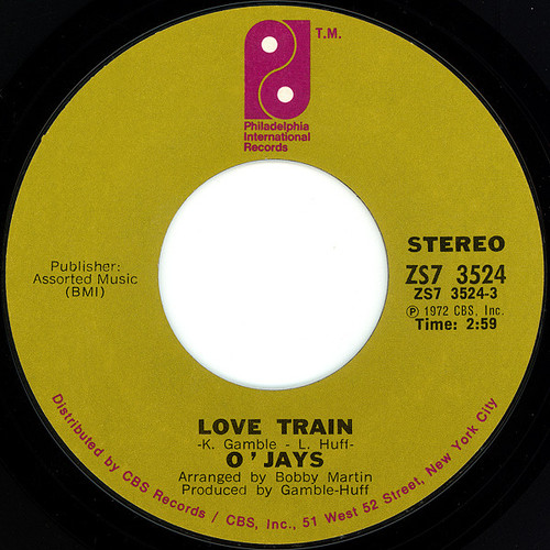 O'Jays* - Love Train (7", Single, Styrene, Pit)