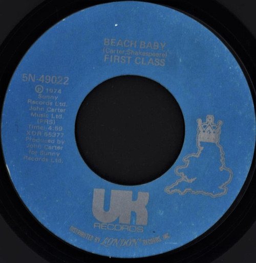 First Class (3) - Beach Baby - UK Records - 5N-49022 - 7", Single, Styrene 1115701748