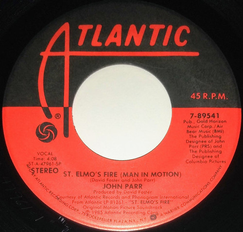John Parr / David Foster - St. Elmo's Fire (Man In Motion) - Atlantic - 7-89541 - 7", Single, Spe 1115712817