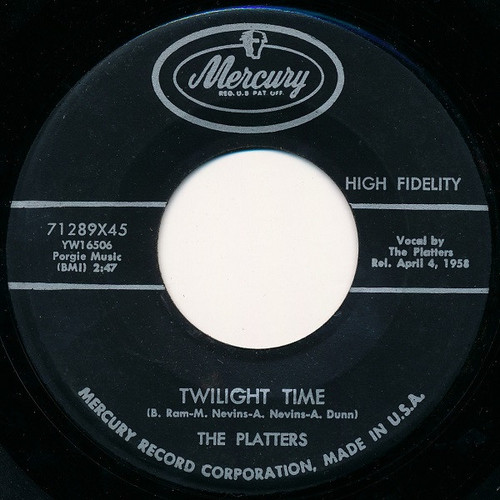The Platters - Twilight Time - Mercury - 71289X45 - 7", Single 1116022154