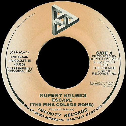 Rupert Holmes - Escape (The Pina Colada Song) (7", Single, Glo)