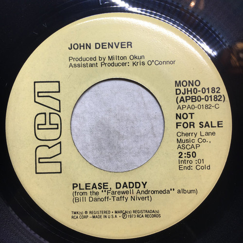 John Denver - Please, Daddy - RCA - DJH0-0182 - 7", Single, Mono, Promo 1116615528