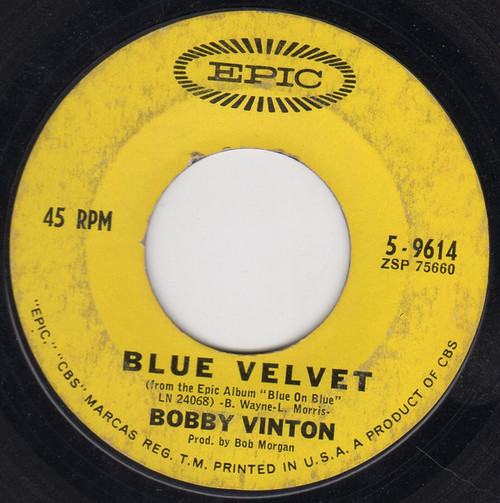 Bobby Vinton - Blue Velvet / Is There A Place (Where I Can Go) - Epic - 2817603 - 7", Ter 1116617178