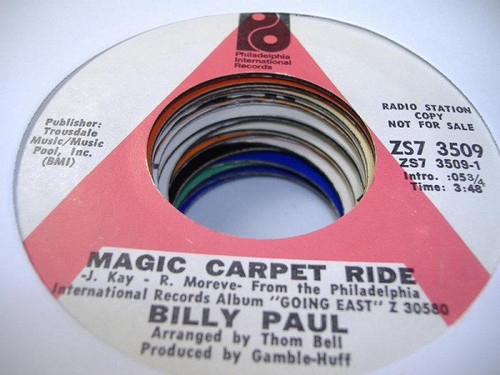 Billy Paul - Magic Carpet Ride / Love Buddies (7", Single, Promo)