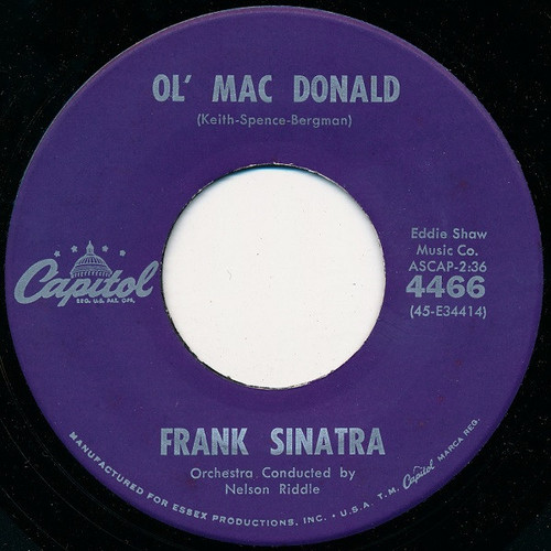 Frank Sinatra - Ol' Mac Donald (7", Single, Scr)