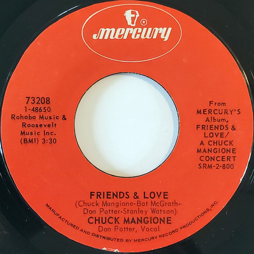 Chuck Mangione - Friends & Love / Hill Where The Lord Hides - Mercury - 73208 - 7", Single 1118135286