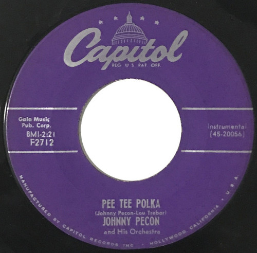 Johnny Pecon And His Orchestra - Pee Tee Polka / So Many Times (7")