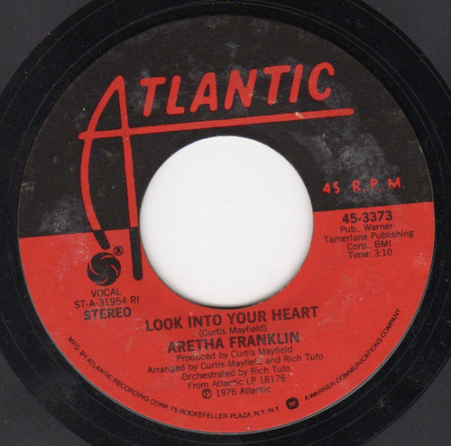 Aretha Franklin - Look Into Your Heart / Rock With Me (7", Single, RI)