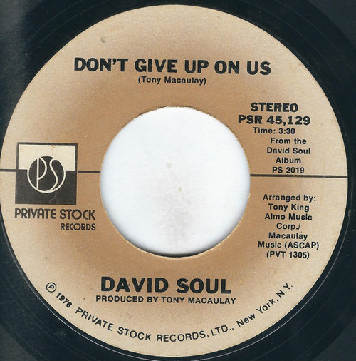 David Soul - Don't Give Up On Us (7", Styrene, Ter)