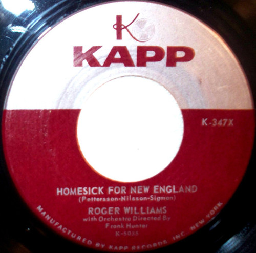 Roger Williams (2) - Temptation / Homesick For New England (7")