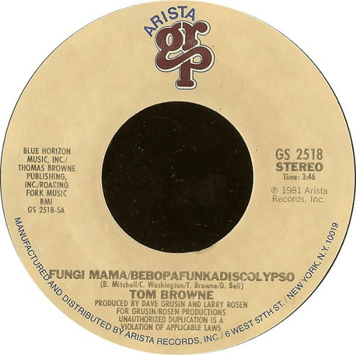 Tom Browne - Fungi Mama/Bebopafunkadiscolypso (7", Single)