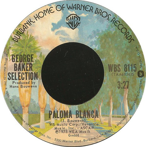 George Baker Selection - Paloma Blanca  (7", Single, Ter)