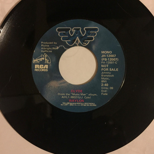 Waylon Jennings - Clyde - RCA - JH-12007 - 7", Single, Mono, Promo 1119179085