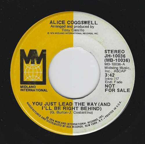 Alice Coggswell - You Just Lead The Way (And I'll Be Right Behind) (7", Promo)