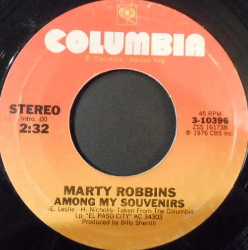 Marty Robbins - Among My Souvenirs / She's Just A Drifter - Columbia - 3-10396 - 7", San 1119976306