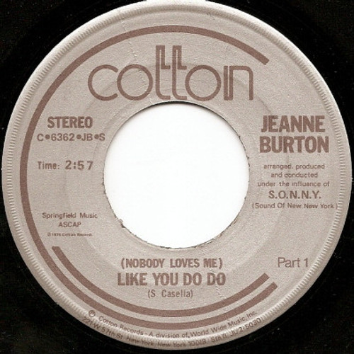 Jenny Burton - (Nobody Loves Me) Like You Do Do - Cotton Records (2) - C.6362.JB.S - 7", Single 1120269642