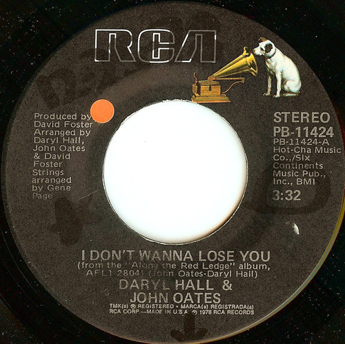 Daryl Hall & John Oates - I Don't Wanna Lose You - RCA - PB-11424 - 7" 1120282469