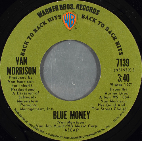 Van Morrison - Blue Money / Call Me Up In Dreamland (7", Styrene)