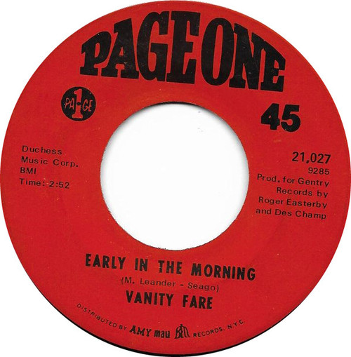 Vanity Fare - Early In The Morning (7", Single)
