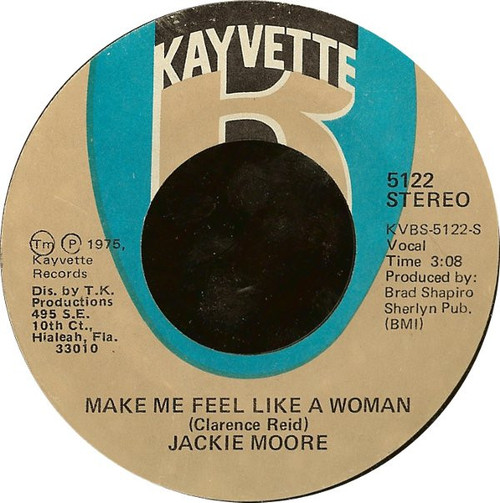 Jackie Moore - Make Me Feel Like A Woman / Singing Funky Music Turns Me On (7", Single, Styrene, She)