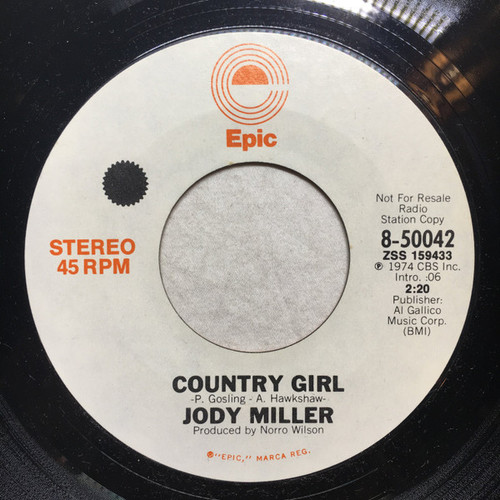 Jody Miller - Country Girl - Epic - 8-50042 - 7", Promo 1120611802