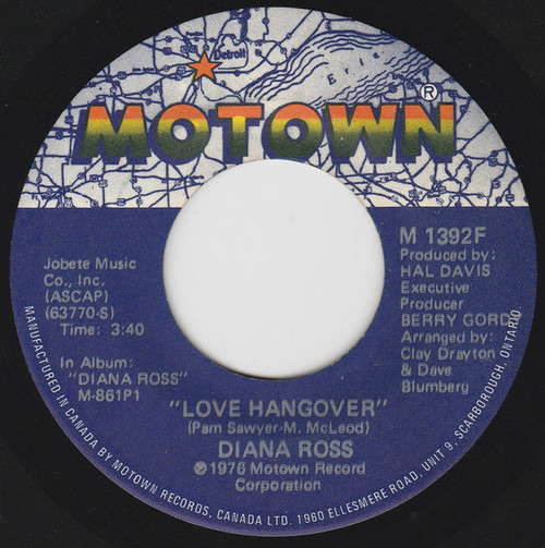 Diana Ross - Love Hangover - Motown - M 1392F - 7", Single 1120635635