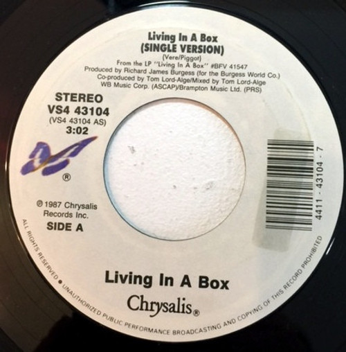 Living In A Box - Living In A Box (7", Single)