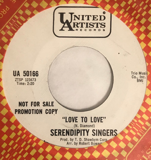 The Serendipity Singers - Love To Love (7", Single, Promo)
