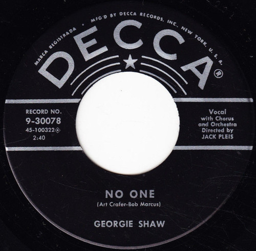 Georgie Shaw - No One / A Faded Summer Love (7")