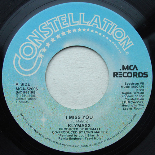 Klymaxx - I Miss You - Constellation (2), MCA Records - MCA-52606 - 7", Single, P/G 1129008291