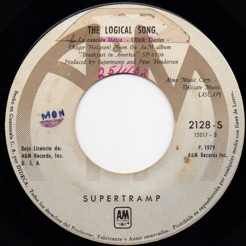 Supertramp - The Logical Song - A&M Records - 2128-S - 7", Single 1129030799